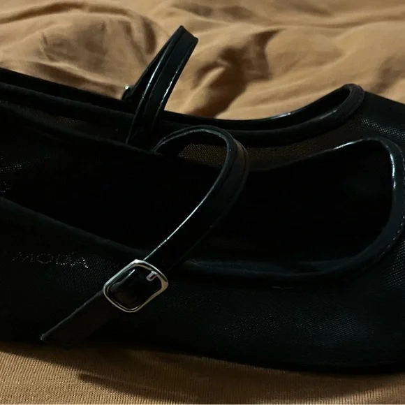 Black Mesh Flats Womens/Juniors Size 8 - Perfect for Summer! - Picture 4 of 6